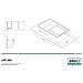 Lavello Life 300 Montato su Piano con 1 Vasca Forma Rettangolare Colore Antracite - Foto miniatura 3