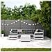Set Salotto Giardino 7pz con Cuscini Bianco Legno Massello Pino - Foto miniatura 7