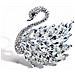 Spilla A Forma Di Cigno Di Cristallo Silver - Foto miniatura 2