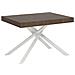 Tavolo allungabile 90x130/390 cm Karida noce gambe bianche - Foto miniatura 1