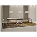 Tavolo allungabile 90x130/390 cm Karida noce gambe bianche - Foto miniatura 4