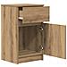Comodini 2pz Rovere Artigianale 39x35x65cm in Legno Multistrato - Foto miniatura 9