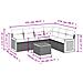Set Divani Da Giardino Con Cuscini 7pz Nero Polyrattan - Foto miniatura 3