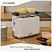 Ta1169wht Elegance Tostapane A Fessura Larga A 2 Fette, 7 Livelli Di Tostatura, Pinze 870w Bianco - Foto miniatura 7