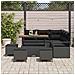 Set Divano da Giardino  9 Pezzi con Cuscini in Rattan Polivinilico Nero, Divano da Giardino  2 Posti con Cuscini in Rattan Polivinilico Nero, Set da Giardino  4 Pezzi con Cuscini in Rattan Polivinilico Nero - Foto miniatura 3
