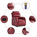 Poltrona Alzapersona Reclinabile Rosso Vino in Similpelle - Foto miniatura 8