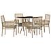 Set da pranzo da giardino 5 Pezzi Beige Polyrattan - Foto miniatura 1
