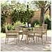 Set da pranzo da giardino 5 Pezzi Beige Polyrattan - Foto miniatura 2