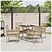 Set da pranzo da giardino 5 Pezzi Beige Polyrattan - Foto miniatura 4