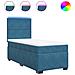 Giroletto a Molle con Materasso Blu 80x200 cm in Velluto - Foto miniatura 1