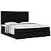 Struttura Letto Pouf con Materassi Nero 200x200 cm in Tessuto - Foto miniatura 5