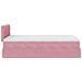 Struttura Letto Pouf con Materasso Rosa 120x200 cm Velluto - Foto miniatura 9