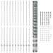 Posto per Recinto  22 pz U-Channel 160 cm Acciaio Galvanizzato, Recinto per Campi  1,6x25 m Acciaio Galvanizzato - Foto miniatura 4