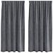 Tende con tende 2 pcs Grigio chiaro 140 x 175 cm Velluto - Foto miniatura 1