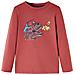 Maglietta Bambino Maniche Lunghe Rosso Bruciato 140 - Foto miniatura 1