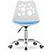 Sedia girevole ergonomica Valora PRINT bianca e blu per la casa - Foto miniatura 2