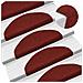 Tappetini per scale autoadesivi 30 pz 65x21x4 cm Bordeaux Rosso Semicircolari Grandi - Foto miniatura 5