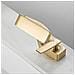 Rubinetto per lavabo da bagno, Blackswan, tipo M206, modello oro opaco con bocca a cascata, misura 15 cm - Foto miniatura 3
