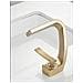 Rubinetto per lavabo da bagno, Blackswan, tipo M206, modello oro opaco con bocca a cascata, misura 15 cm - Foto miniatura 4