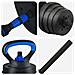 Set Manubri e Bilanciere 2-in-1 30kg Nero e Blu - Foto miniatura 8