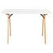 Scrivania Vojens Bianca Con Gambe In Legno Naturale, 120×60×75 Cm - Foto miniatura 2