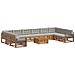 Set divani con cuscino 11 pcs Grigio Naturale e Chiaro - Foto miniatura 1