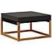 Set di divani da esterno con cuscino 4 pcs Naturale e Nero - Foto miniatura 4