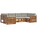 Set divani con cuscino 6 pcs Grigio Naturale e Chiaro - Foto miniatura 1