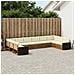 Set divani con cuscino 10 pcs Legno di Acacia Massello - Foto miniatura 2