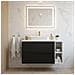 Mobiletto, Nero, 120 cm, Con piano, 4 cassetti, Sospeso, Frontali in MDF, MODERNO - Foto miniatura 3