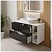 Mobiletto, Nero, 120 cm, Con piano, 4 cassetti, Sospeso, Frontali in MDF, MODERNO - Foto miniatura 4