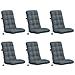 Cuscini per Sedia Alta in 6 Pezzi VIANEN 6 pcs 100% Poliestere - Foto miniatura 1
