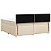 Letto box spring con materasso Crema 200 x 200 cm Tessuto - Foto miniatura 9
