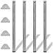 Set 4 Gambe In Nickel Tavolo Regolabili Con Staffe Triangolari 1100 Mm - Foto miniatura 1