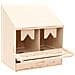 Casetta Cova per Galline 2 Scomparti 63x40x65 cm Legno di Pino - Foto miniatura 1