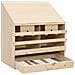 Casetta Cova per Galline 2 Scomparti 63x40x65 cm Legno di Pino - Foto miniatura 4