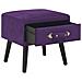 Comodino Viola Scuro 40x35x40 Cm In Velluto - Foto miniatura 2