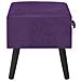 Comodino Viola Scuro 40x35x40 Cm In Velluto - Foto miniatura 5