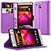 Custodia Compatibile Con Htc One M4 Mini In Violetta Ametista - Coperchio Protettiva Con Chiusura Magnetica, Funzione Stand E Tasca Per Le Carte - Foto miniatura 1