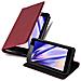 Custodia Compatibile Con Nokia Lumia 540 In Rosso Mela - Coperchio Protettiva Con Chiusura Magnetica, Funzione Stand E Tasca Per Le Carte - Foto miniatura 1