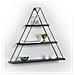 Libreria Muro Triangolare Bacheca Piramide Nero Cm 74 X 13 X 61 H - Foto miniatura 1