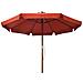 Ombrellone da Esterni con Palo in Legno 330 cm Terracotta - Foto miniatura 5