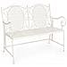 Panca Pieghevole Due Posti In Acciaio Bianca Emily 115x60x H92 Cm - Foto miniatura 1
