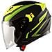 Jet Moto Casco Scooter Doppia Visiera Ece22-05 Certificato Nero Opaco Fluo L - Foto miniatura 7