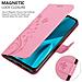 Custodia Compatibile Con Huawei Y9 2019 In Rosa Fiore - Coperchio Protettivo In Design Floreale Con Chiusura Magnetica, Funzione Stand E Slot Per Carte - Foto miniatura 5