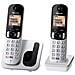 Set Telefono DECT/ GAP KX-TGC252SPS Duo con  ID chiamante Colore Grigio/Nero  - Foto miniatura 1