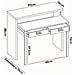 Scrivania Losetta, Scrittoio Multiposizione Con Piano Estraibile, Consolle Da Studio Lineare Con 2 Cassetti, 99x70h88 Cm, Bianco - Foto miniatura 3
