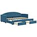 Divano Letto Estraibile Con Cassetti Blu 80x200 Cm Velluto - Foto miniatura 2