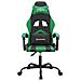 Sedia da Gaming Girevole Nera e Verde in Similpelle - Foto miniatura 2