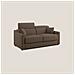 Amber Divano letto matrimoniale in tessuto smacchiabile T05 191 cm (mat. 140x197) marrone - Foto miniatura 1